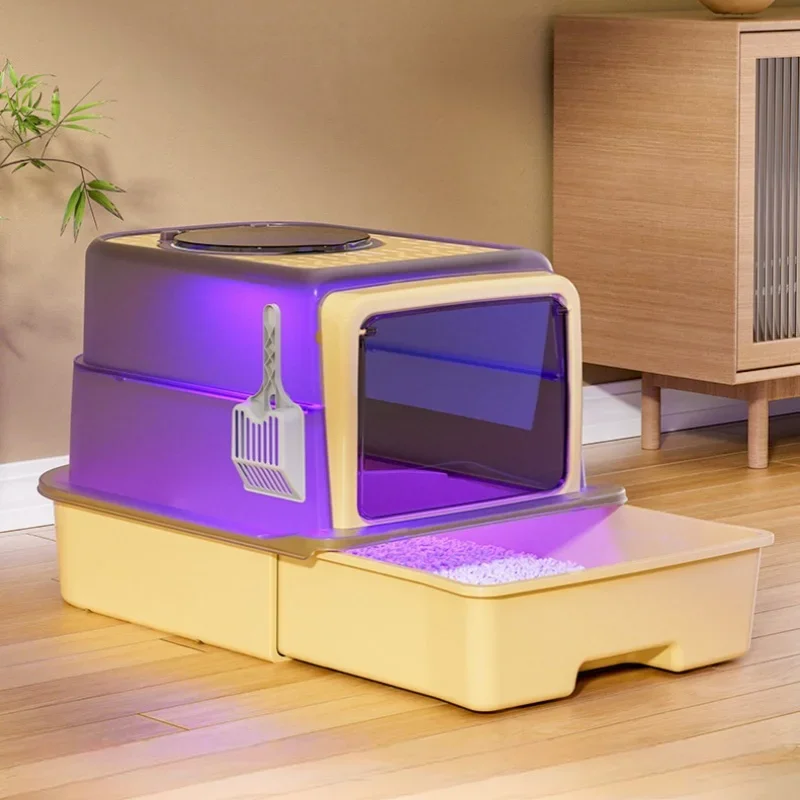 Water Bath Laboratory - Jumbo Katzen-Sandkasten UV-Sterilisierte Katzentoilette mit Schublade