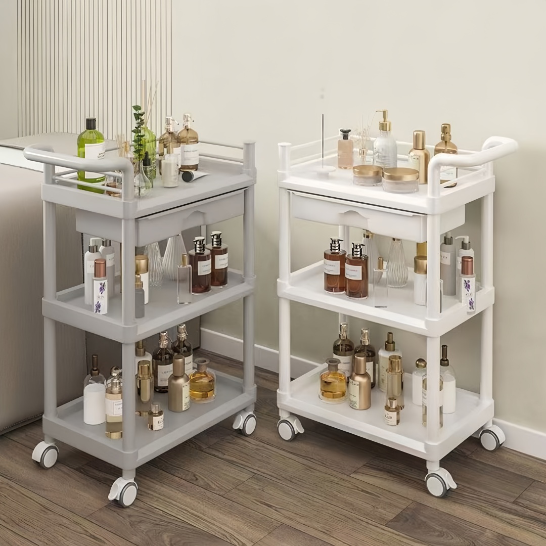 Medical Lab Furniture - 3-stöckiger Medizinischer Servicewagen mit Schublade und